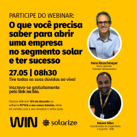 <strong>Leia mais sobre</strong><br />O que você precisa saber para abrir uma empresa no segmento solar e ter sucesso - assista à gravação do webinar O que você precisa saber para abrir uma empresa no segmento solar e ter sucesso - assista à gravação do webinar