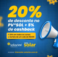 <strong>Leia mais sobre</strong><br />Intersolar 2024 - descontos revelados: 20% em tudo + 5% cashback no PV*SOL Intersolar 2024 - descontos revelados: 20% em tudo + 5% cashback no PV*SOL