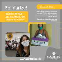 <strong>Leia mais sobre</strong><br />SOLIDARIZE! Doamos R$ 1600 para a AMAC em Duque de Caxias, provenientes dos cursos PV*SOL SOLIDARIZE! Doamos R$ 1600 para a AMAC em Duque de Caxias, provenientes dos cursos PV*SOL