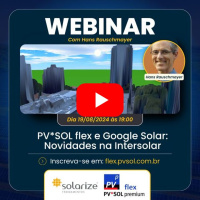 <strong>Leia mais sobre</strong><br />Gravação: PV*SOL flex e Google Solar - duas novidades na Intersolar para você aproveitar o desconto 20% + 5% Gravação: PV*SOL flex e Google Solar - duas novidades na Intersolar para você aproveitar o desconto 20% + 5%