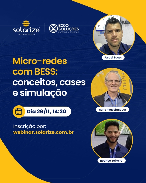 <strong>Leia mais sobre</strong><br />Webinar: micro-redes com BESS - conceitos, cases e simulação Webinar: micro-redes com BESS - conceitos, cases e simulação
